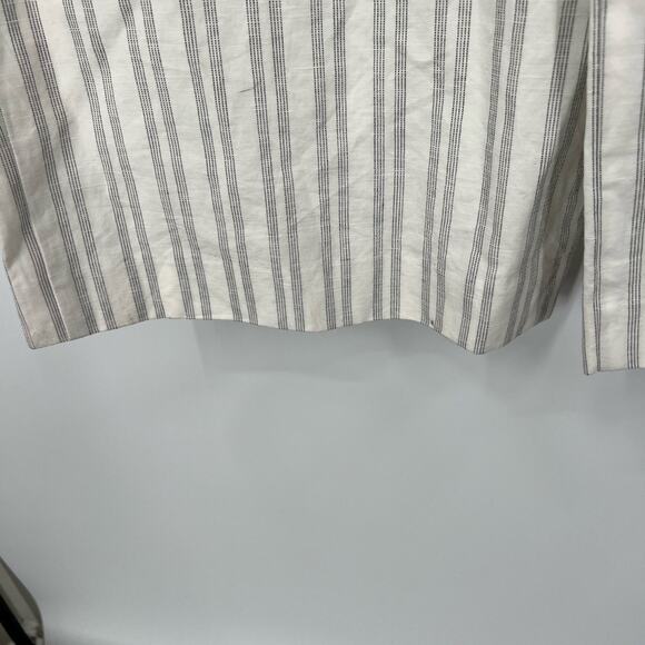 Rebecca Taylor Striped High Rise Pleated Wide Leg Pants - Picture 10 of 12